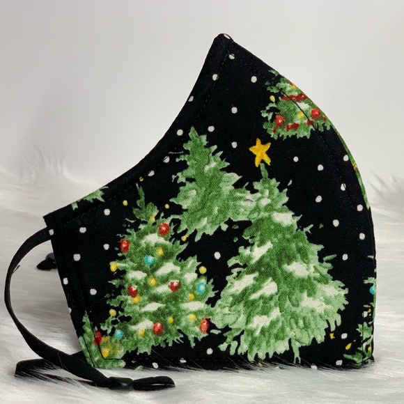 Old Christmas Tree Designer adult face mask - Picture 3 of 6